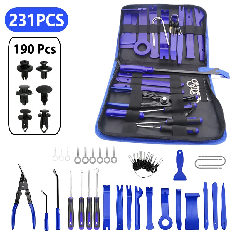 Auto Car Instrument Board Removal Tool Kit Automobile Sound Disassembly Kit Hand Tool Set Crowbar Screwdriver Deluxe Toolkit
