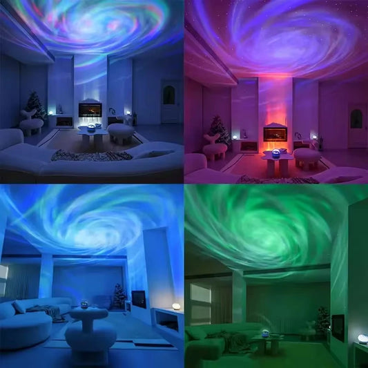 LED Galaxy Projector, Light Colorful Galaxy, Sky Projector, Bedroom Night Light Room Decoration, Christmas Party Decoration.