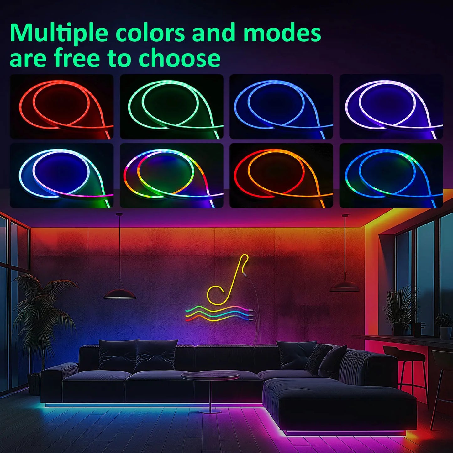 5V USB Neon LED Strip Light 1m 2m 3m Silicone Neon Rope Light DYI Music Sync APP MeRGBW Dreamcolor Chasing Strip Tape Room Decor