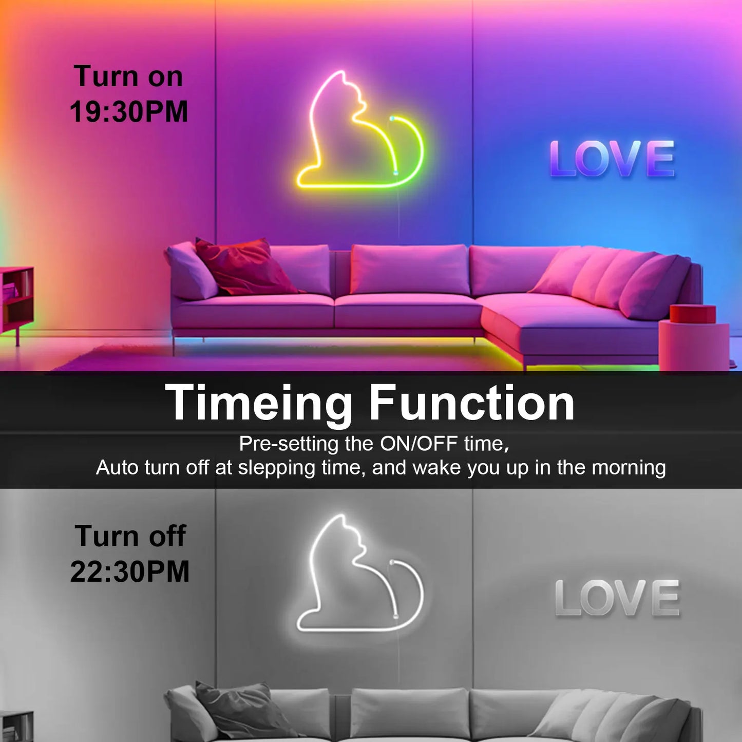 5V USB Neon LED Strip Light 1m 2m 3m Silicone Neon Rope Light DYI Music Sync APP MeRGBW Dreamcolor Chasing Strip Tape Room Decor