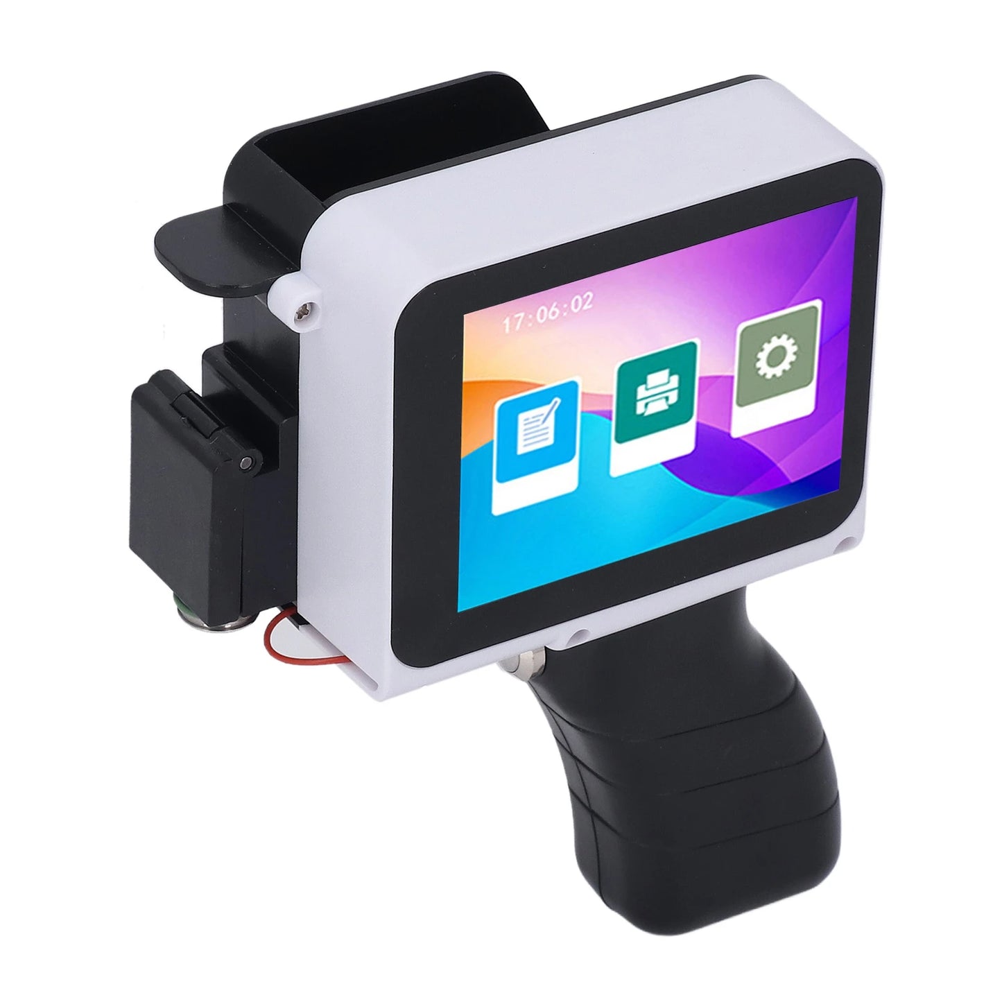 Handheld Printer 300-600dpi Adjustable USB 3.5mm Interface Mini Inkjet Printer for Batch Serial Number for Plastic Wood Fabric