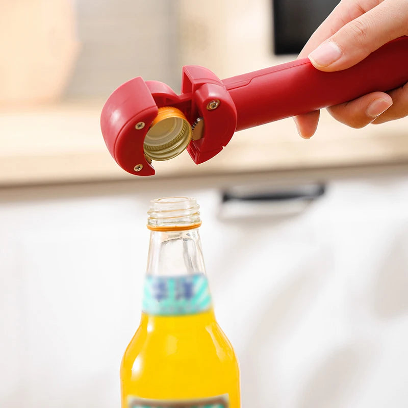 Adjustable Multifunctional Can Opener Jar Lid Gripper New Jar Opener Bottle Opener for Weak Hands Senior Arthritis Kitchen Tool