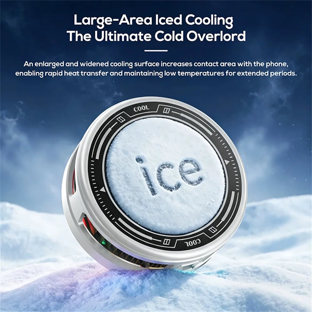 Magnetic phone cooler with intelligent AI temperature control and real-time digital display - a must-have for phone cooling