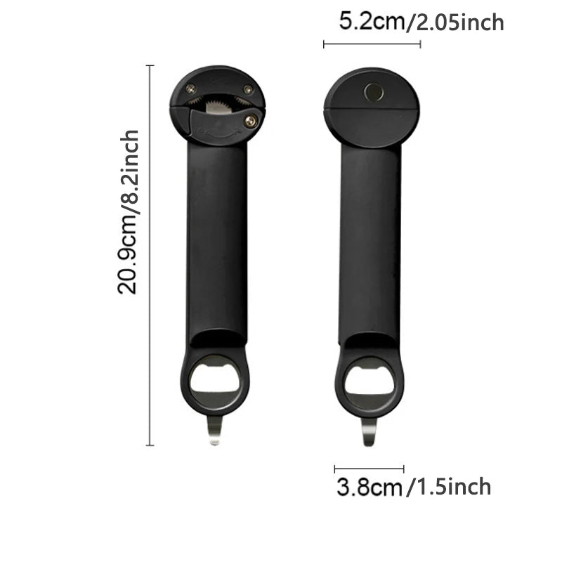 Adjustable Multifunctional Can Opener Jar Lid Gripper New Jar Opener Bottle Opener for Weak Hands Senior Arthritis Kitchen Tool