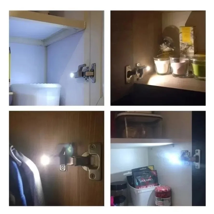 10PCS LED Inner Hinge Sensor Light Closet Wardrobe Night Lights for Living Room Kitchen Bedroom Cupboard Hinge Switch Light