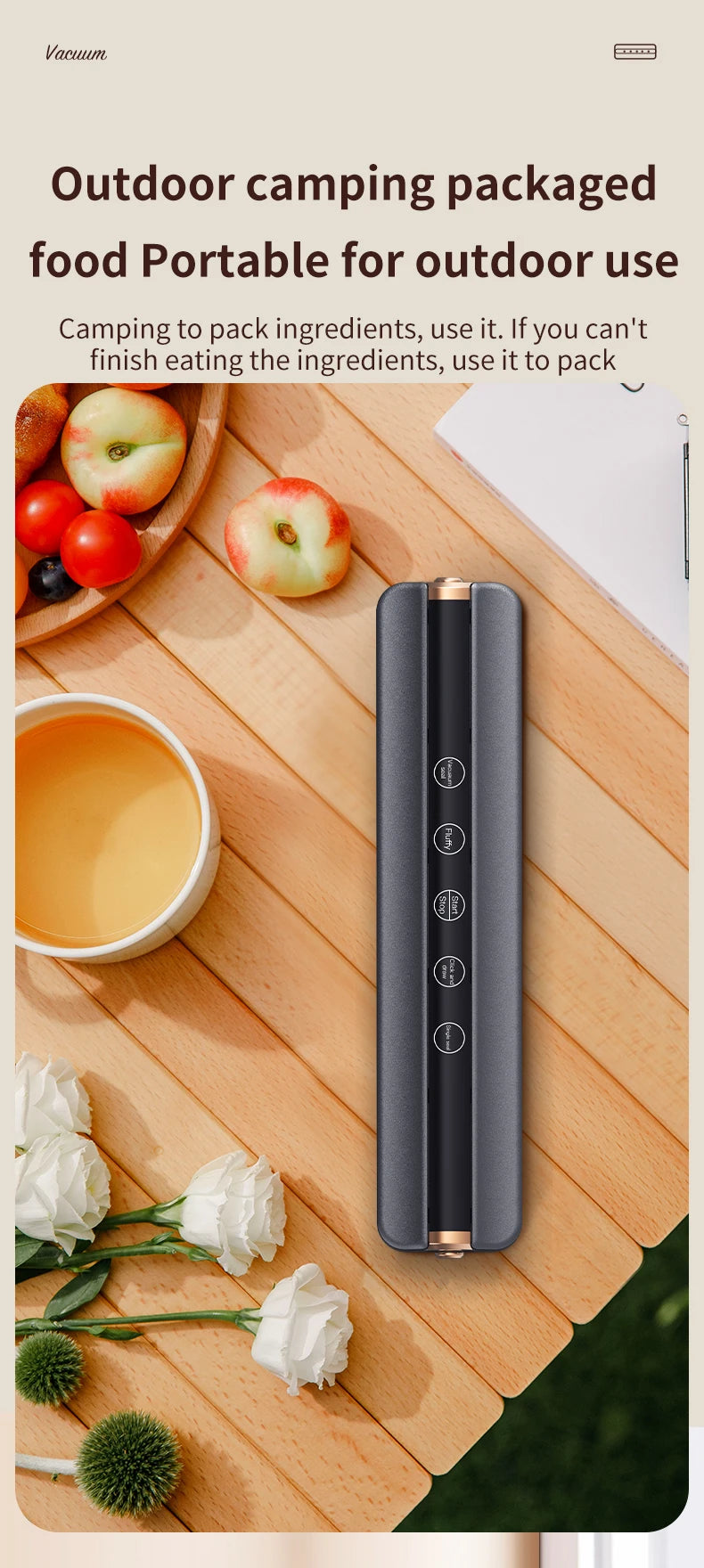 Wireless Fully Automatic Vacuum Sealing Machine Both Dry And Wet Oil Powders Fluffiness Tapping and Single Sealing
