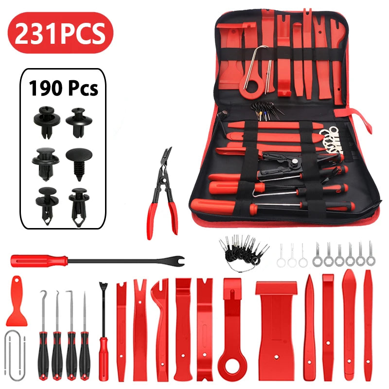 Auto Car Instrument Board Removal Tool Kit Automobile Sound Disassembly Kit Hand Tool Set Crowbar Screwdriver Deluxe Toolkit