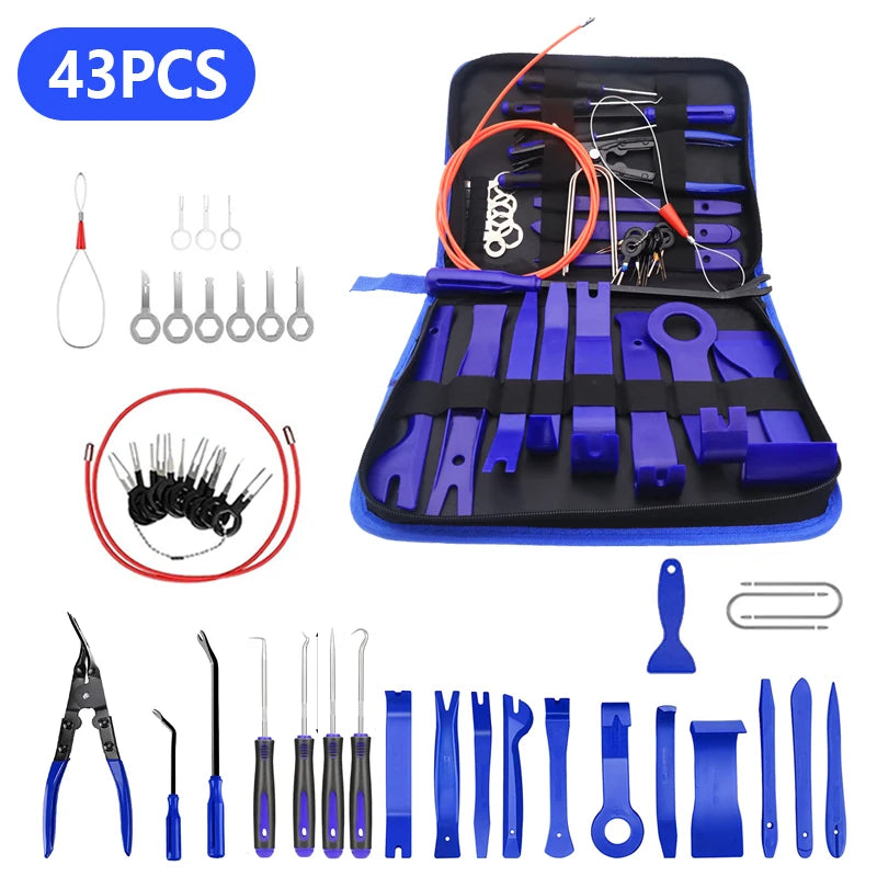 Auto Car Instrument Board Removal Tool Kit Automobile Sound Disassembly Kit Hand Tool Set Crowbar Screwdriver Deluxe Toolkit