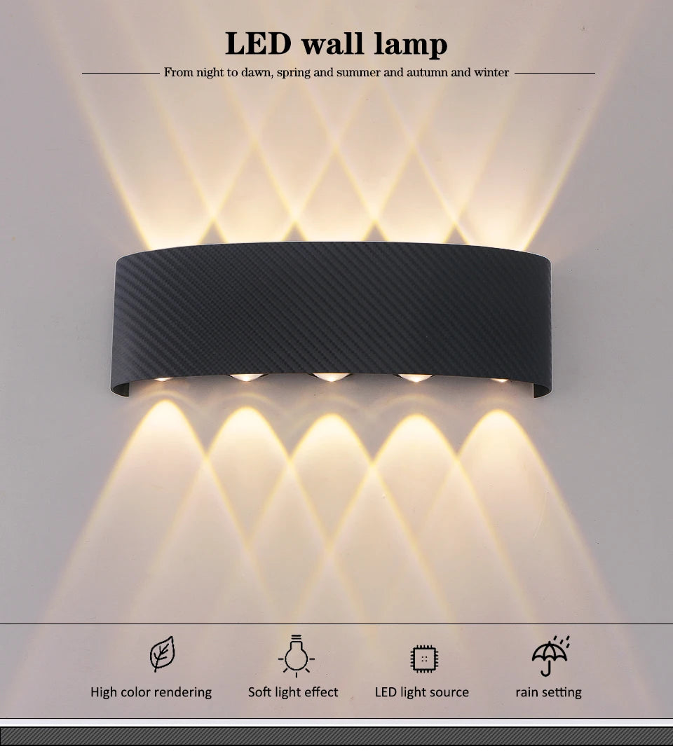 Modern Outdoor Wall Lamp Waterproof LED Wall lamp AC85-265V 6W 10W Decoration lamps For Bedroom Aisle Gallery Living Room