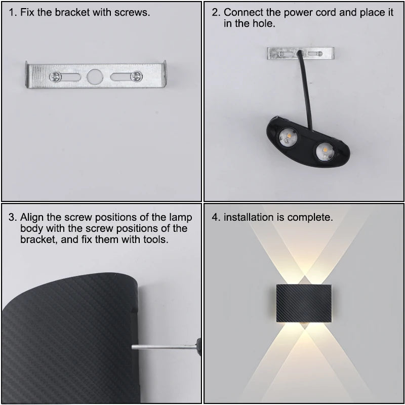 Modern Outdoor Wall Lamp Waterproof LED Wall lamp AC85-265V 6W 10W Decoration lamps For Bedroom Aisle Gallery Living Room