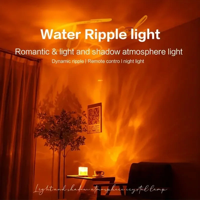 Dreamy Quicksand Painting RGB Art Table Lamp,3D Dynamic Deep Sea Sandscape,Round Glass,Dimmable Night Light,Office,Living Room