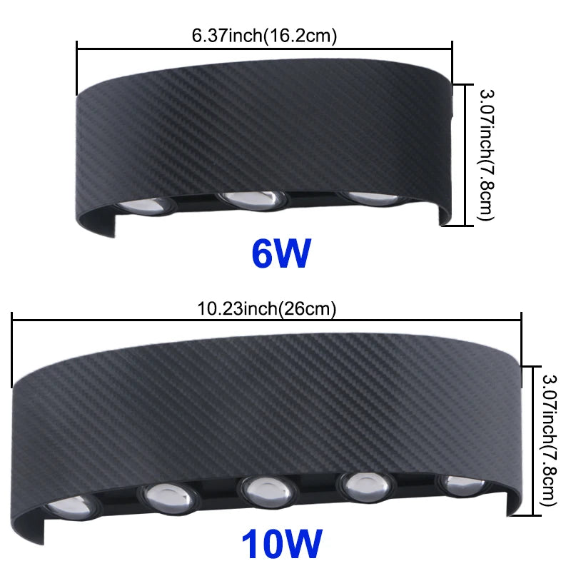 Modern Outdoor Wall Lamp Waterproof LED Wall lamp AC85-265V 6W 10W Decoration lamps For Bedroom Aisle Gallery Living Room