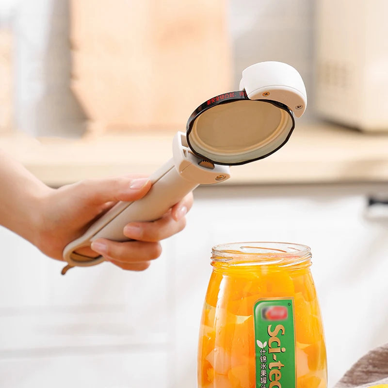 Adjustable Multifunctional Can Opener Jar Lid Gripper New Jar Opener Bottle Opener for Weak Hands Senior Arthritis Kitchen Tool