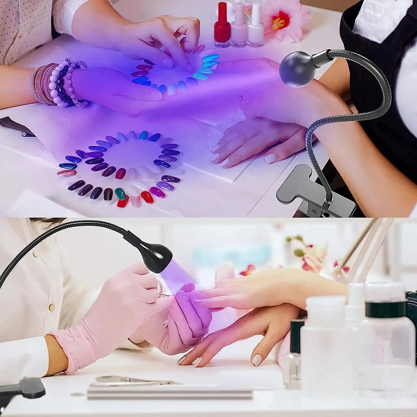 Led Ultraviolet Lights UV Nail Lamp 395nm UV Led Desk Lamp Black Light Manicure Dryer UV Curing Light USB Portable Clamp