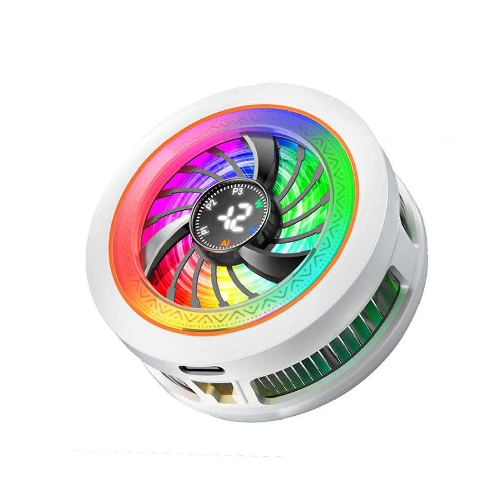 Magnetic phone cooler with intelligent AI temperature control and real-time digital display - a must-have for phone cooling