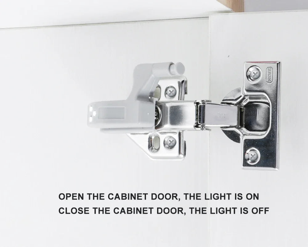 10PCS LED Inner Hinge Sensor Light Closet Wardrobe Night Lights for Living Room Kitchen Bedroom Cupboard Hinge Switch Light