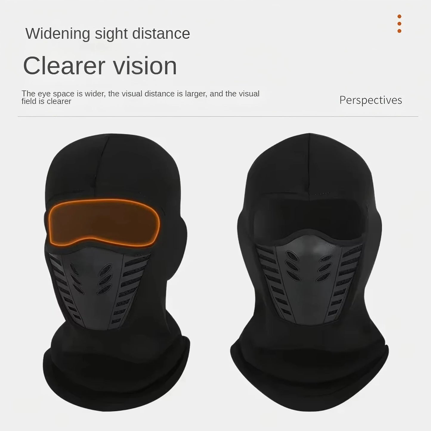 Winter Thermal Motorcycle Mask Windproof Balaclava Cap Face Cover Fleece for Ski Cycling Riding Warm Dustproof Full Face Mask