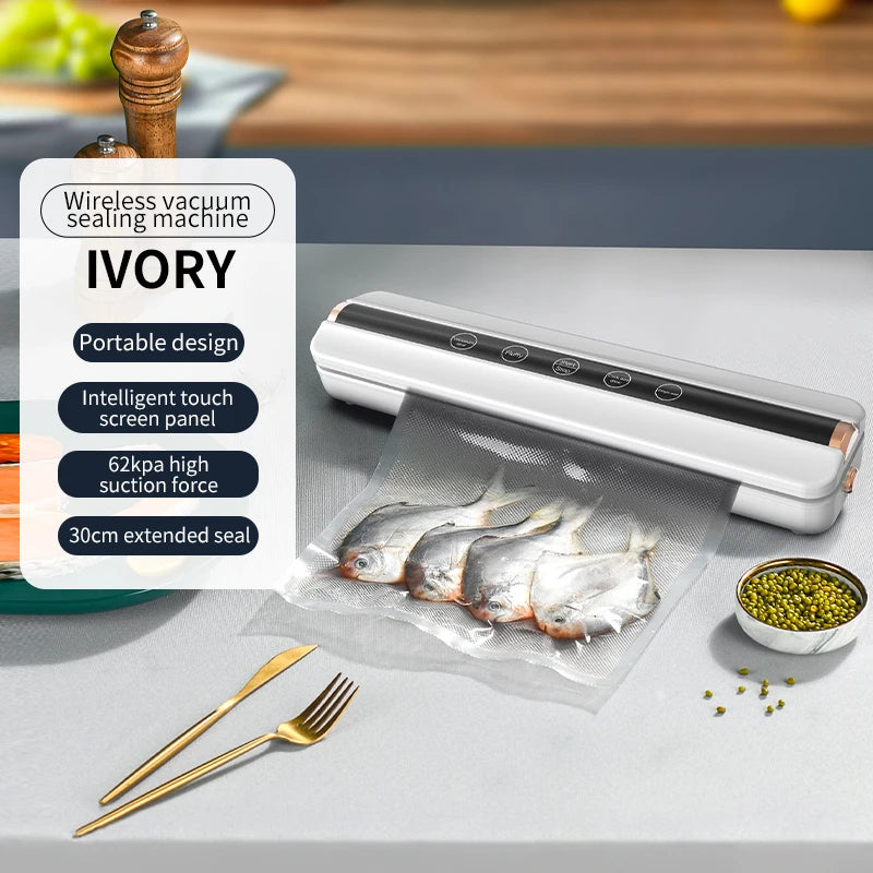 Wireless Fully Automatic Vacuum Sealing Machine Both Dry And Wet Oil Powders Fluffiness Tapping and Single Sealing