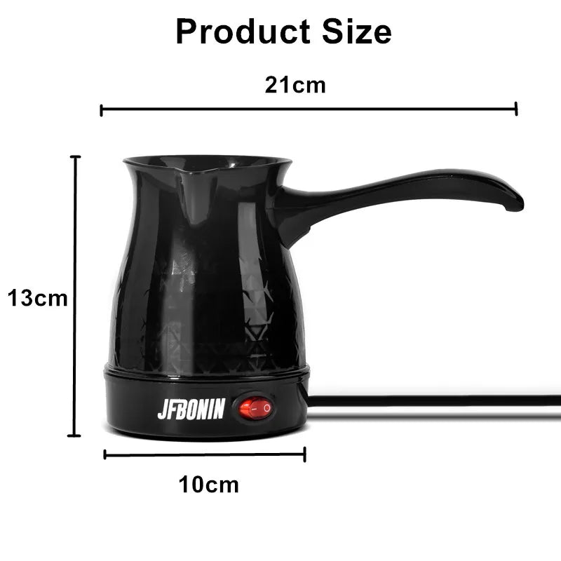 JFBONIN 0.35L Electric Turkish Plastic Coffee Pot Electric Kettle Quick Boiling Teapot Middle East Brewing Coffee