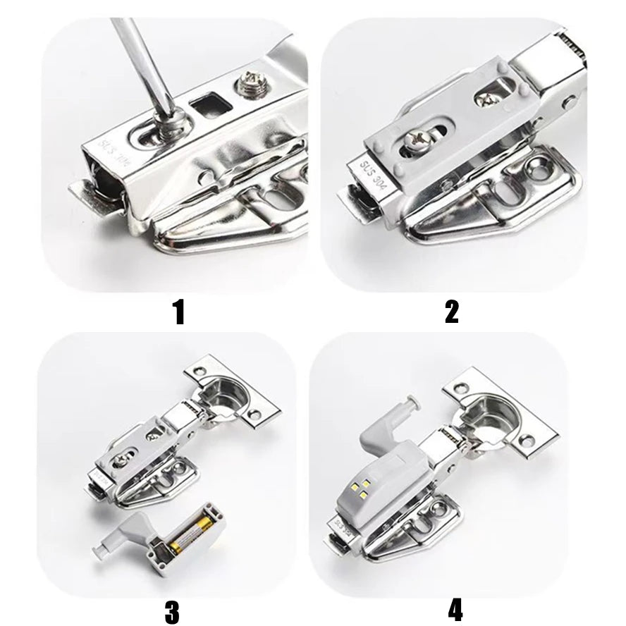 10PCS LED Inner Hinge Sensor Light Closet Wardrobe Night Lights for Living Room Kitchen Bedroom Cupboard Hinge Switch Light