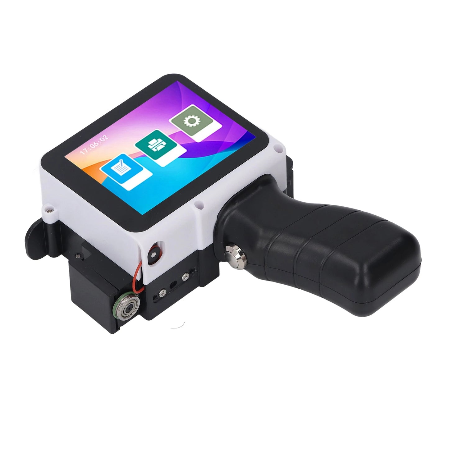 Handheld Printer 300-600dpi Adjustable USB 3.5mm Interface Mini Inkjet Printer for Batch Serial Number for Plastic Wood Fabric