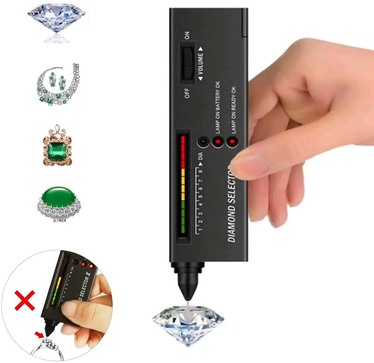 Diamond Tester High Accuracy Diamond Tester Pen Jewelry Diamond Tester Professional Diamond Selector Diamond Tester Kit