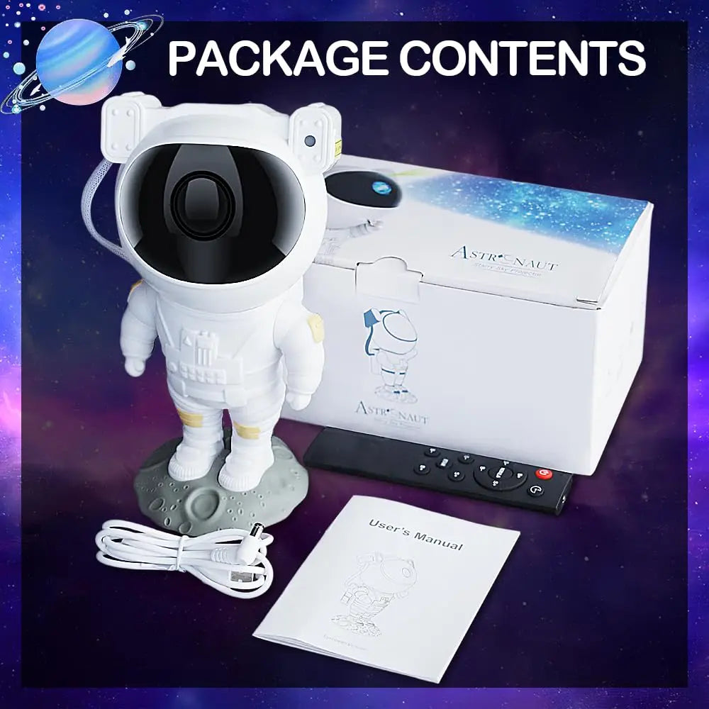 Astronaut Star Projector Night Light 360 Adjustable with Timer and Remote Control for Bedroom Party Birthday Decorations Gifts