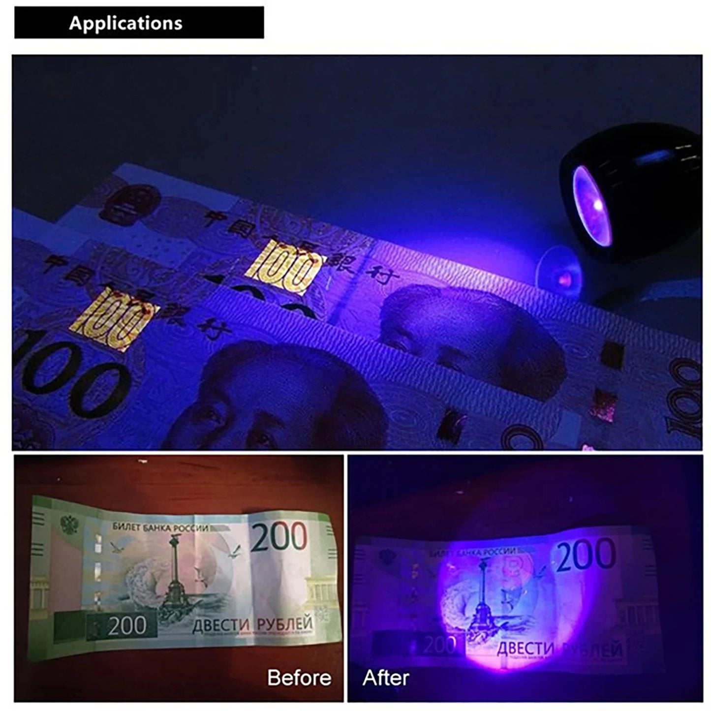 Led Ultraviolet Lights UV Nail Lamp 395nm UV Led Desk Lamp Black Light Manicure Dryer UV Curing Light USB Portable Clamp