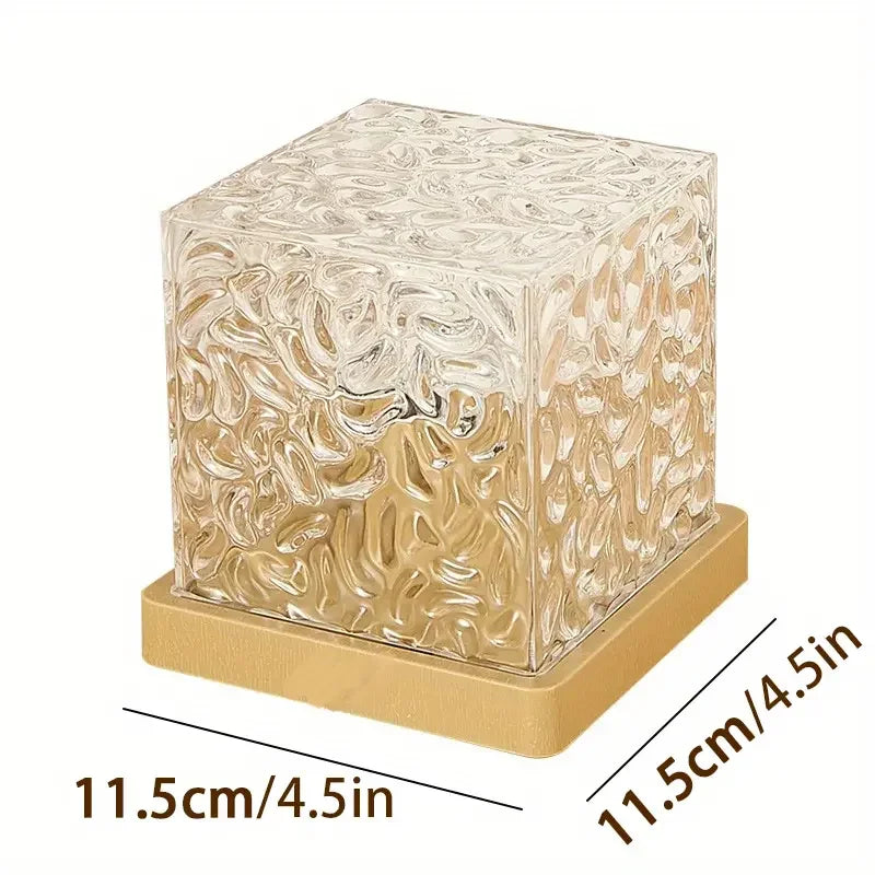 Dreamy Quicksand Painting RGB Art Table Lamp,3D Dynamic Deep Sea Sandscape,Round Glass,Dimmable Night Light,Office,Living Room