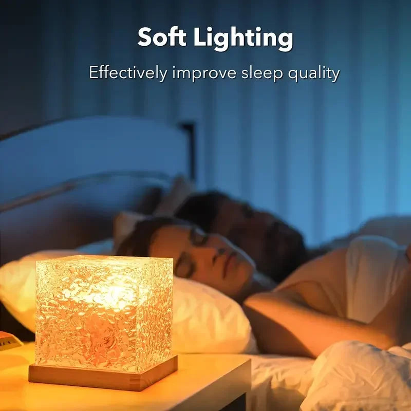 Dreamy Quicksand Painting RGB Art Table Lamp,3D Dynamic Deep Sea Sandscape,Round Glass,Dimmable Night Light,Office,Living Room