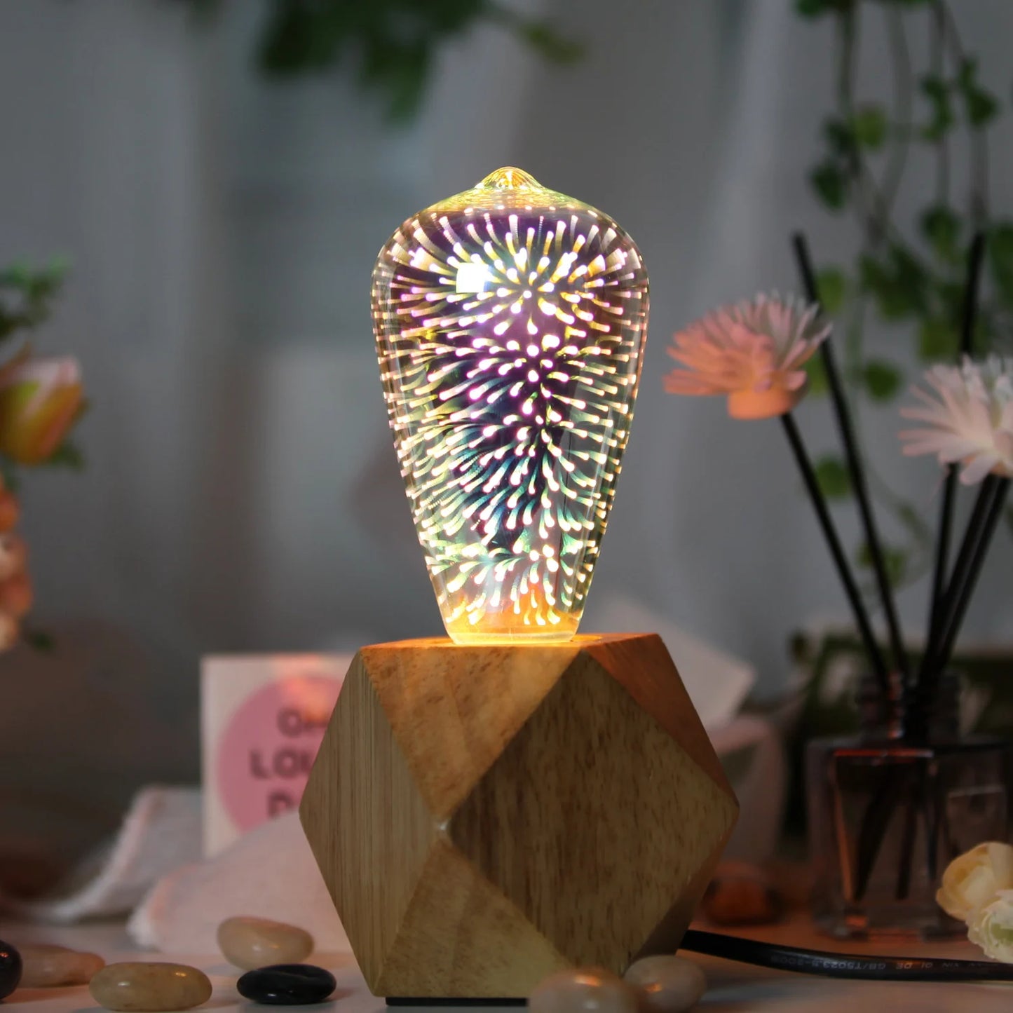 TIANFAN 2pcs/Pack ST64 Edison LED Bulb, 4W 2700K Warm Light 110V/220V Silver Gold 3D Effictive Decorative Light Bulb Firework
