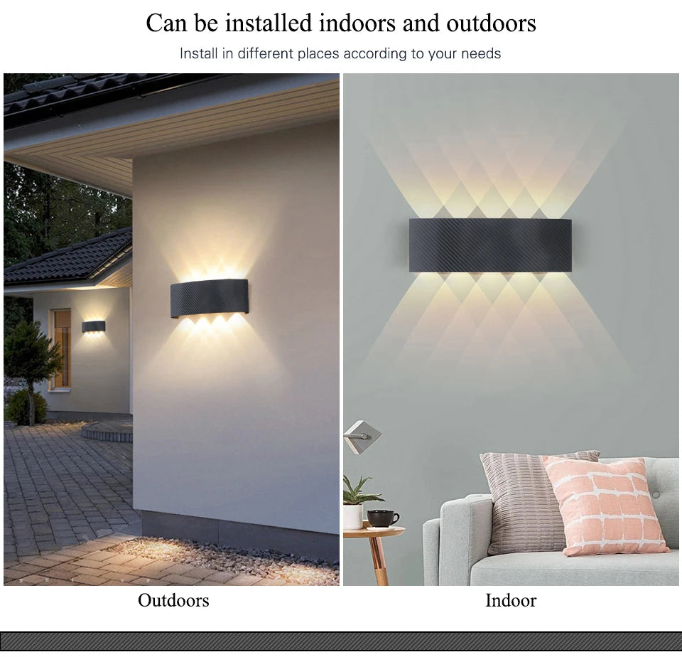 Modern Outdoor Wall Lamp Waterproof LED Wall lamp AC85-265V 6W 10W Decoration lamps For Bedroom Aisle Gallery Living Room