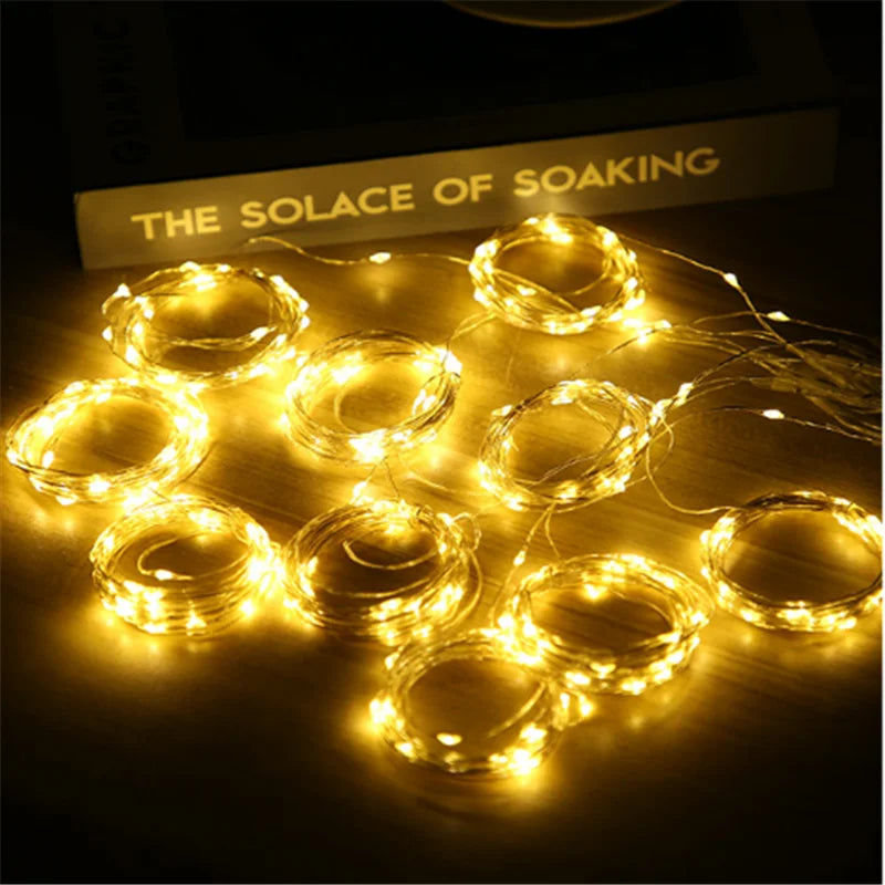 Curtain Lights 300/600LED Dimmable Fairy Lights with Remote and Timer 8 Modes USB Powered String Lights for Room Wall Party Xmas