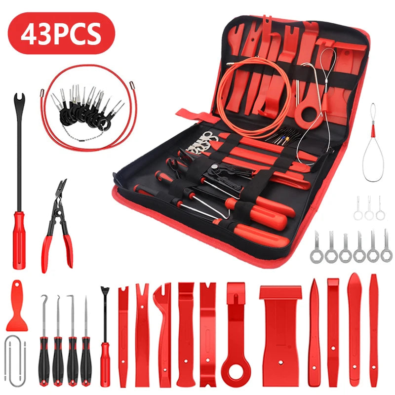 Auto Car Instrument Board Removal Tool Kit Automobile Sound Disassembly Kit Hand Tool Set Crowbar Screwdriver Deluxe Toolkit
