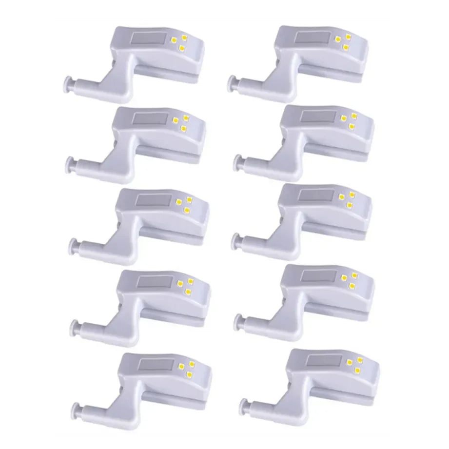 10PCS LED Inner Hinge Sensor Light Closet Wardrobe Night Lights for Living Room Kitchen Bedroom Cupboard Hinge Switch Light