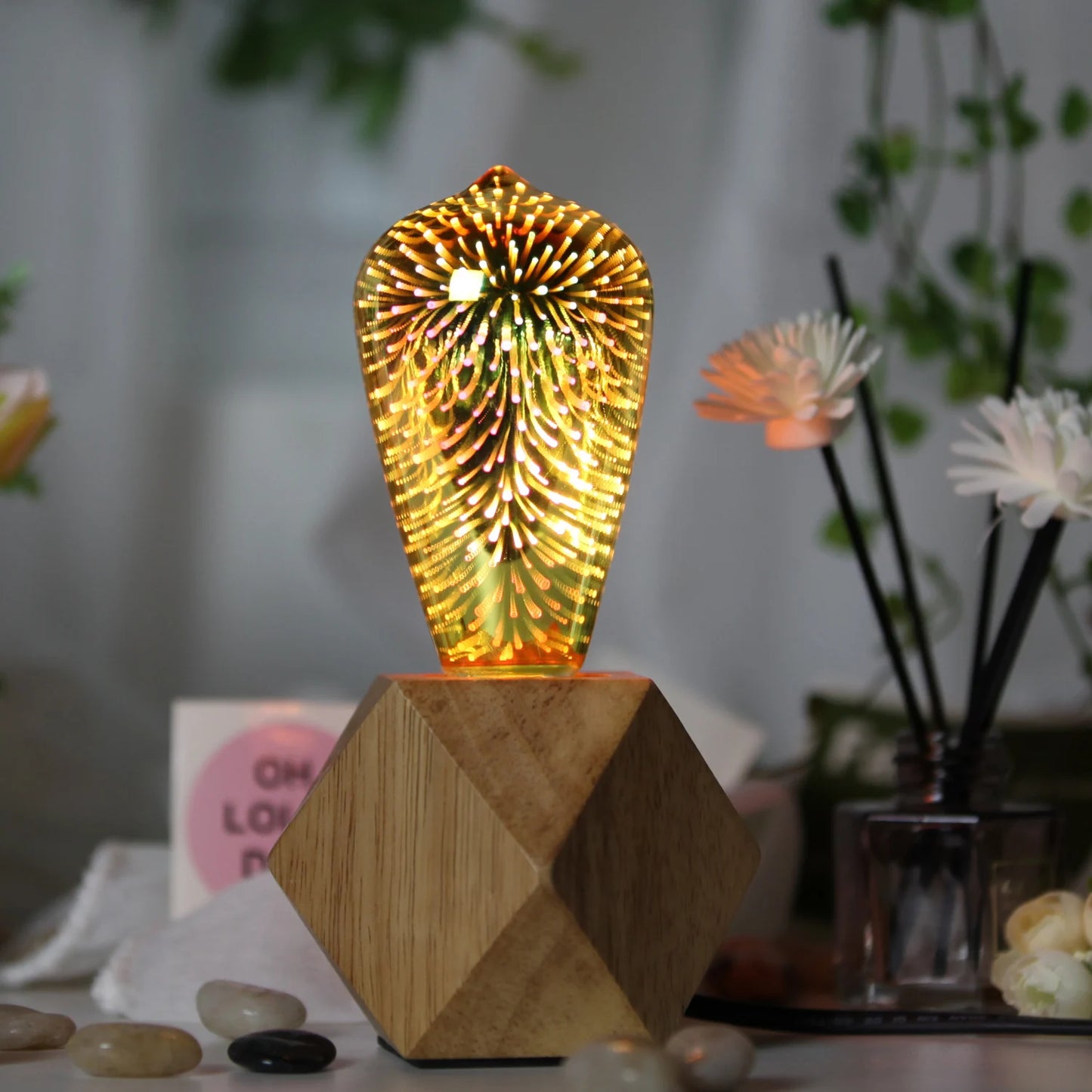TIANFAN 2pcs/Pack ST64 Edison LED Bulb, 4W 2700K Warm Light 110V/220V Silver Gold 3D Effictive Decorative Light Bulb Firework