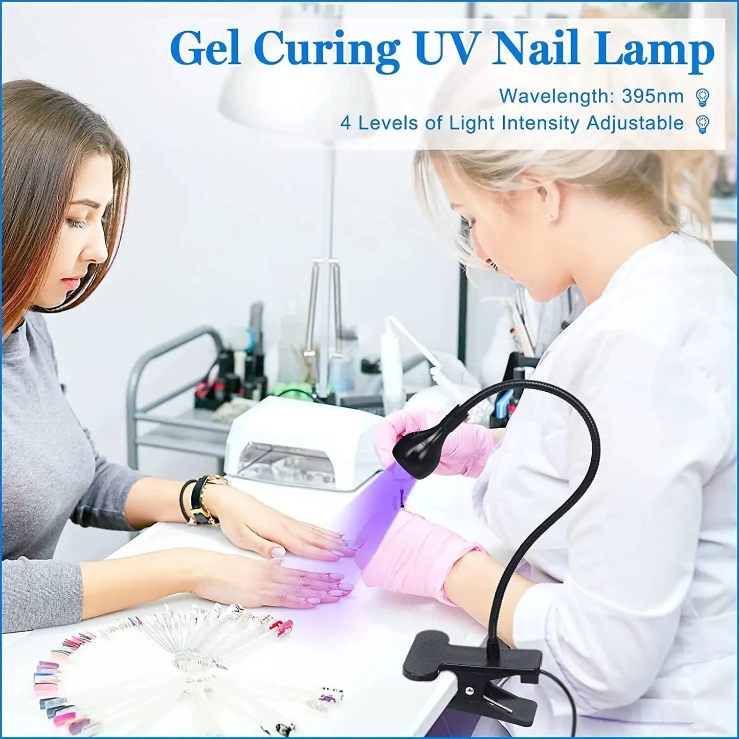 Led Ultraviolet Lights UV Nail Lamp 395nm UV Led Desk Lamp Black Light Manicure Dryer UV Curing Light USB Portable Clamp