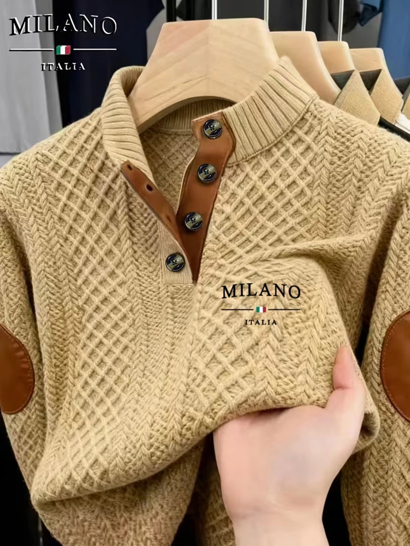 Men's Fashionable Hoodie Warm Material Solid Color Pattern Casual Wear for Autumn Winter Can Be Worn outside Or inside