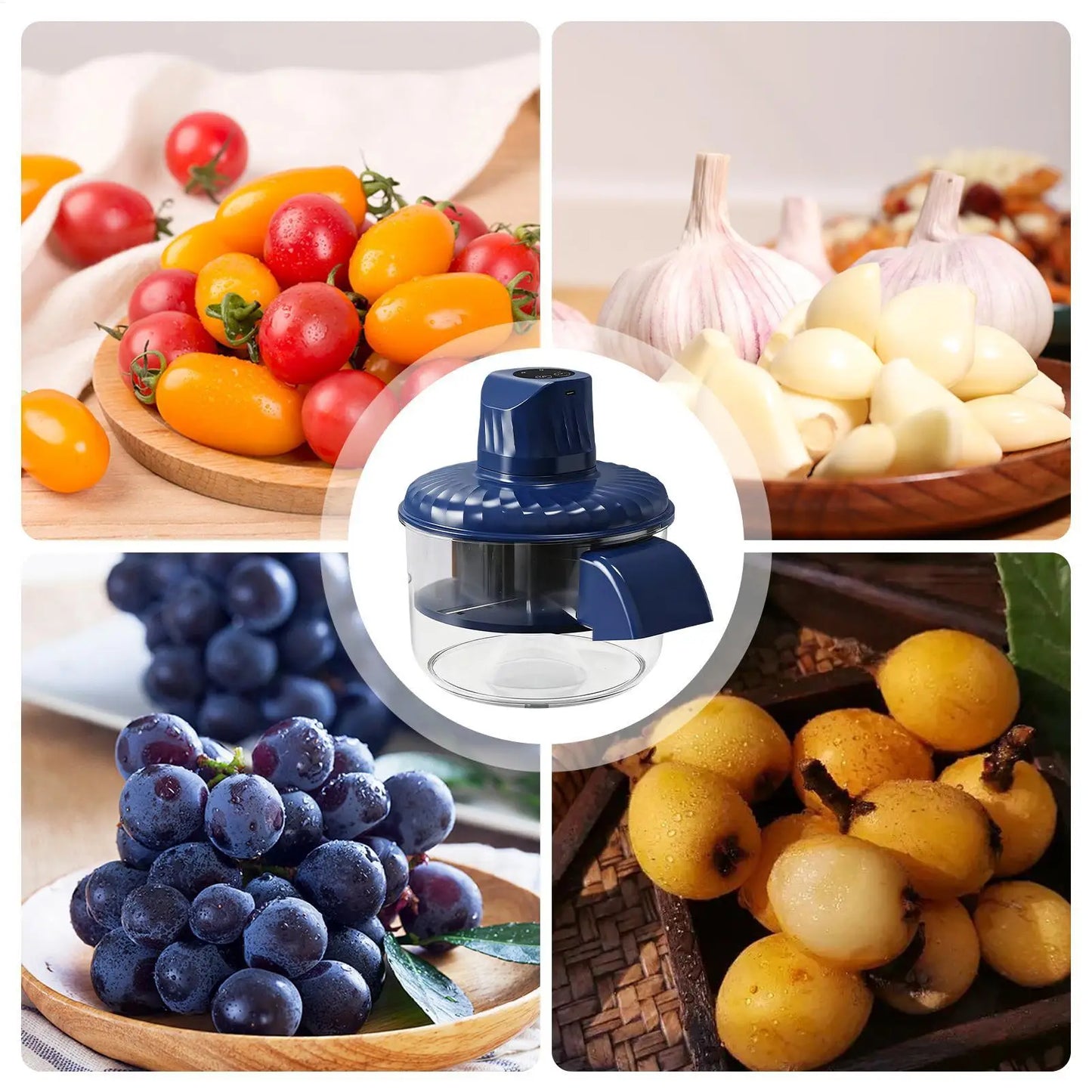 Grape Peeling Machine Kitchen Skin Remover Tool Large Capacity Automatic Peeler for Garlic Grape Potato Tomato Pomegranate Fruit