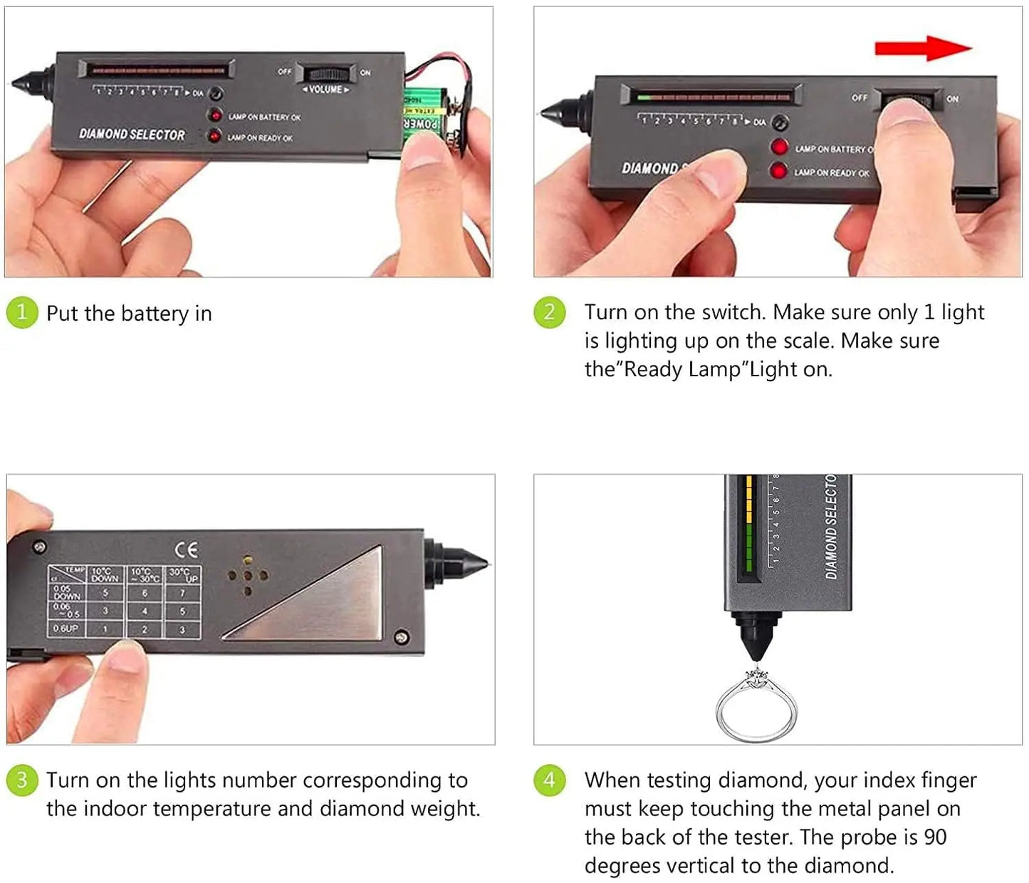 Diamond Tester High Accuracy Diamond Tester Pen Jewelry Diamond Tester Professional Diamond Selector Diamond Tester Kit