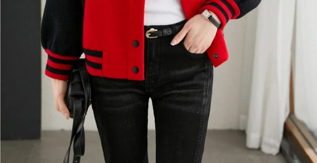 Loose Bomber Jacket for Women New in Short Baseball Aviator Coat Woman Youthful Long Sleeve Harajuku Elegant Sale Demi-season