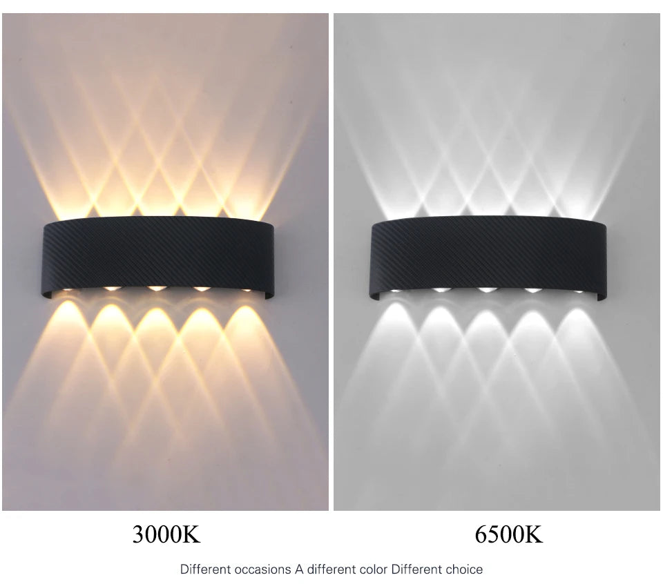 Modern Outdoor Wall Lamp Waterproof LED Wall lamp AC85-265V 6W 10W Decoration lamps For Bedroom Aisle Gallery Living Room