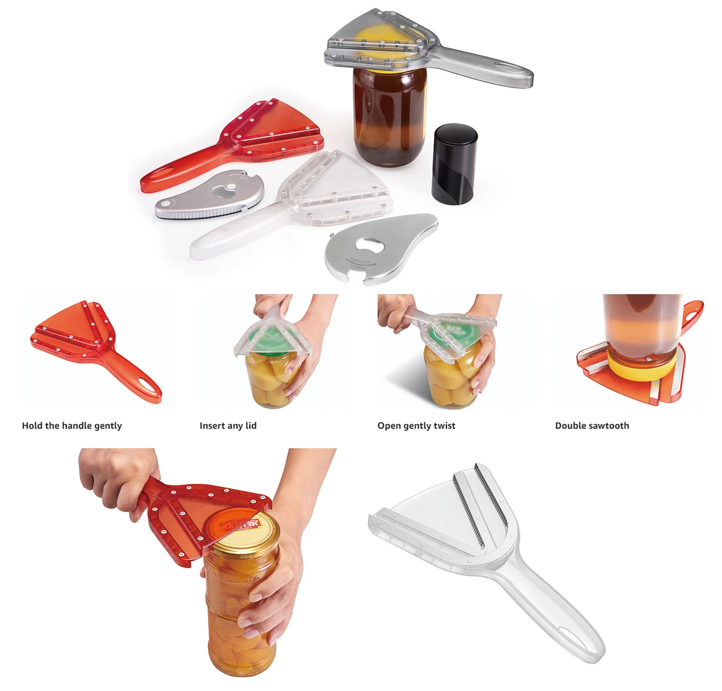 Jar Opener|Effortless Jar Opener for Weak Hands & Seniors With Arthritis Jar Lid Opener for Arthritic Hands- Opens Any Size Jar